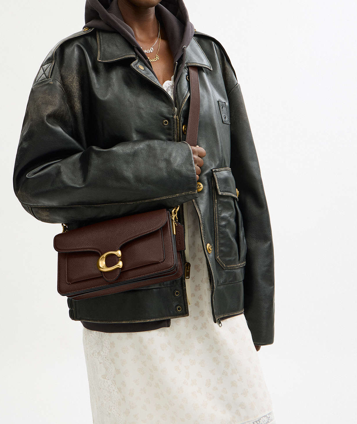 COACH Tabby 26 Leather Shoulder Bag Merlot
