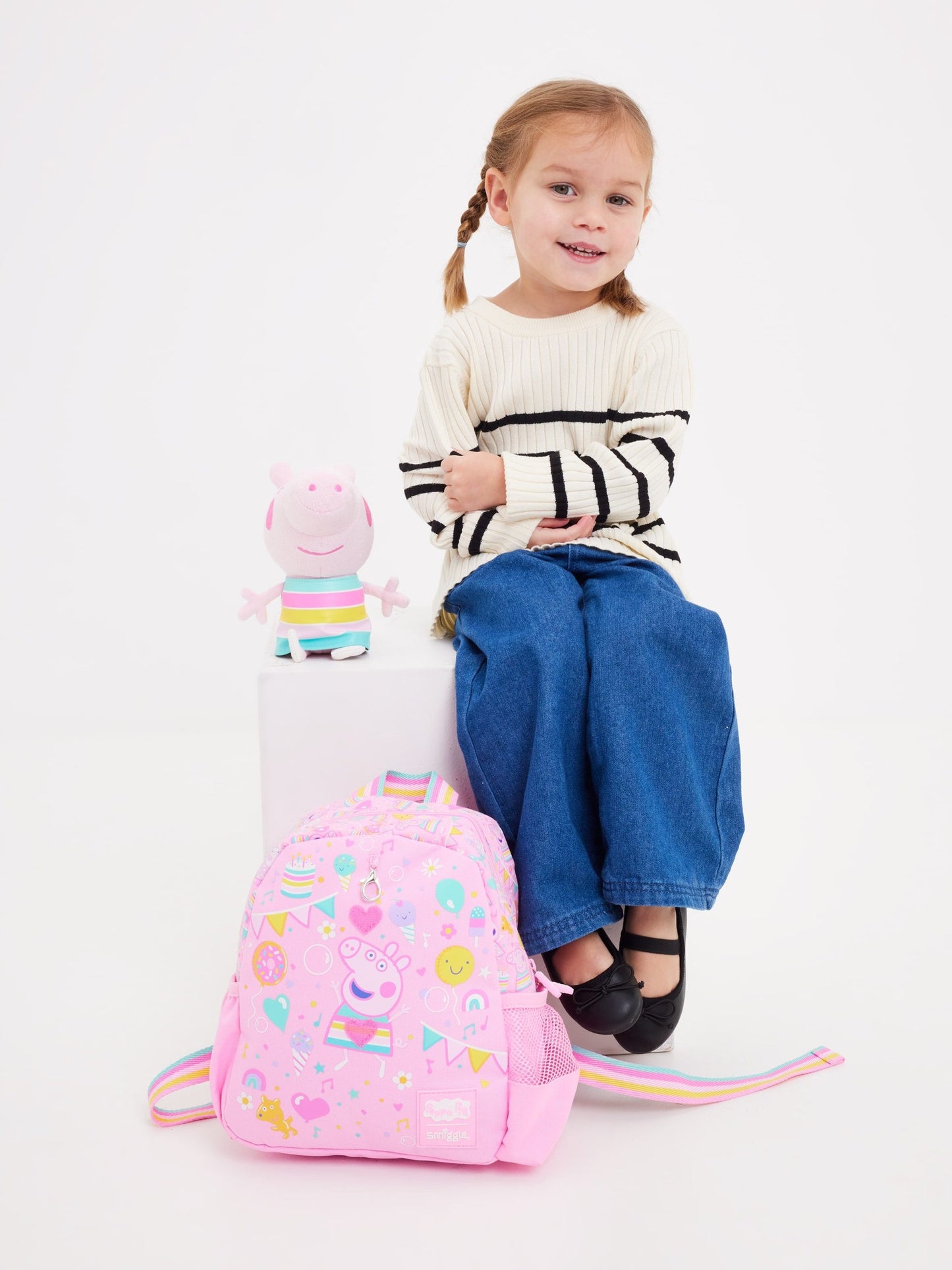 Smiggle Peppa Pig Teeny Tiny Backpack With Detachable Plush Toy
