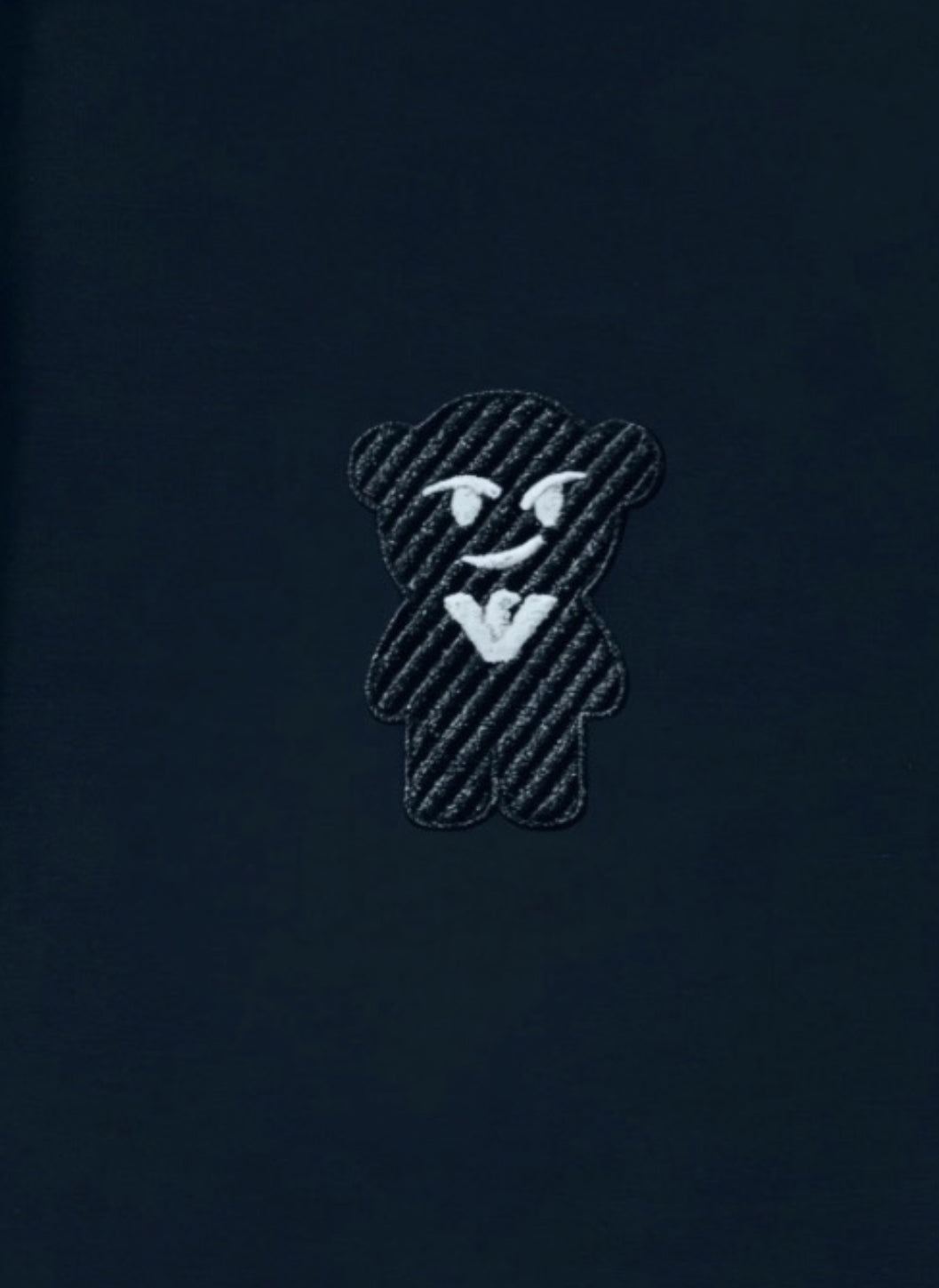 EMPORIO ARMANI DOUBLE-JERSEY HOODED SWEATSHIRT WITH ZIP AND MANGA BEAR LOGO NAVY BLUE