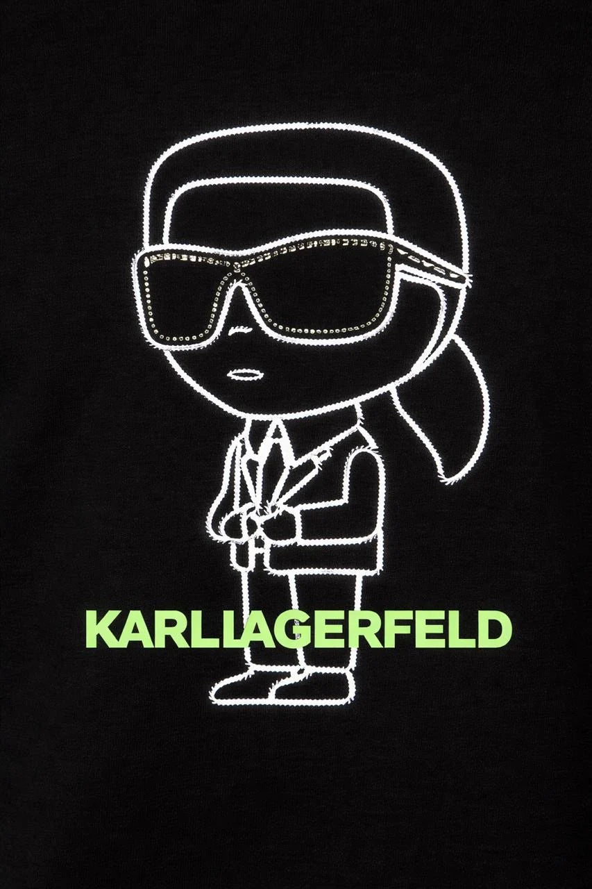 KARL LAGERFELD MDL BG LOGO BLK TSHIRT Fit Smaller UniSex
