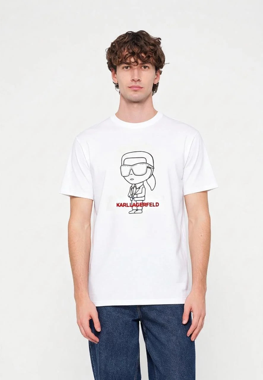 KARL LAGERFELD MDL BG LOGO WHITE TSHIRT Fit Smaller UniSex
