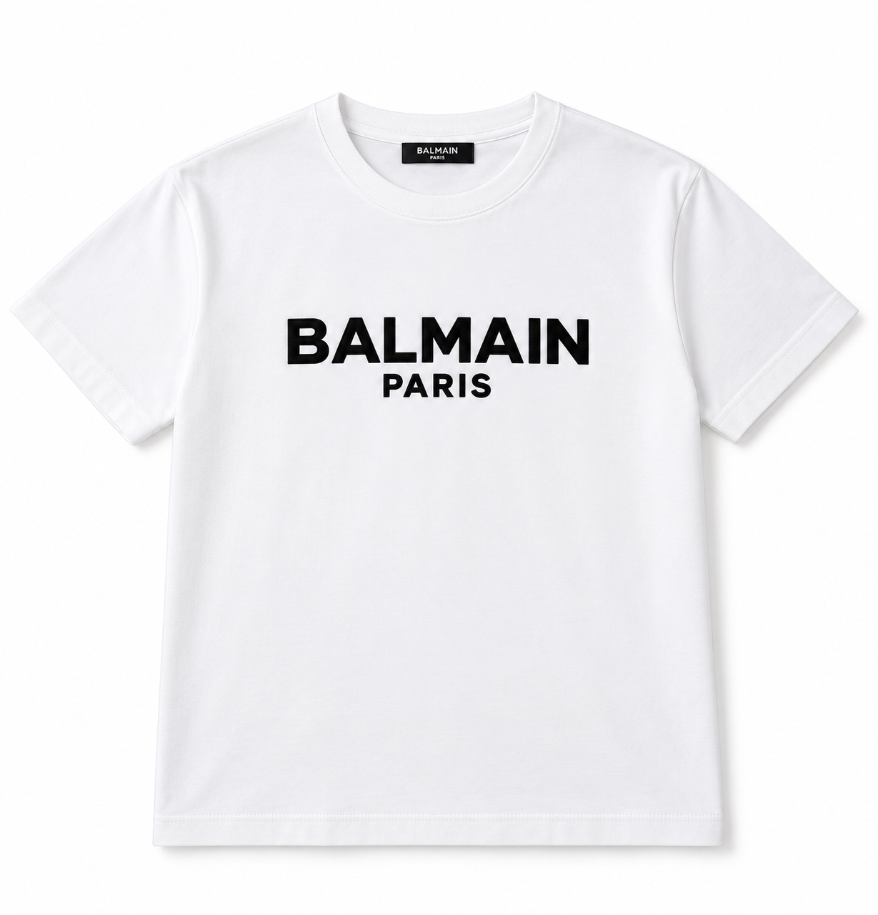 BALMAIN PARIS White Cotton Tshirt