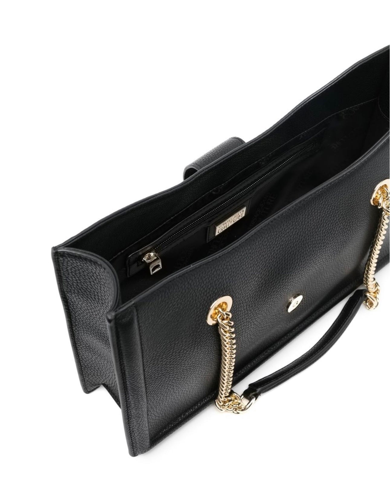 Versace jeans couture Black pin-Buckle tote bag