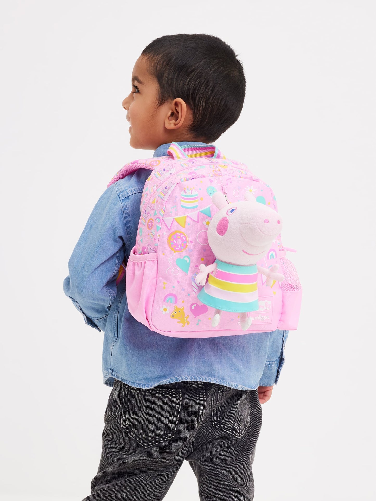 Smiggle Peppa Pig Teeny Tiny Backpack With Detachable Plush Toy
