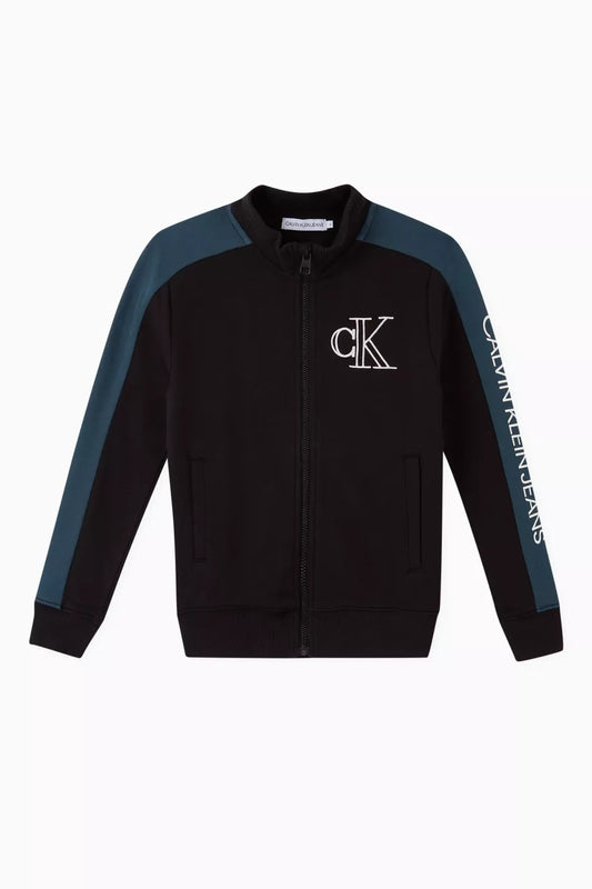 CALVIN KLEIN
Logo Organic Cotton Zip-Up Jacket
