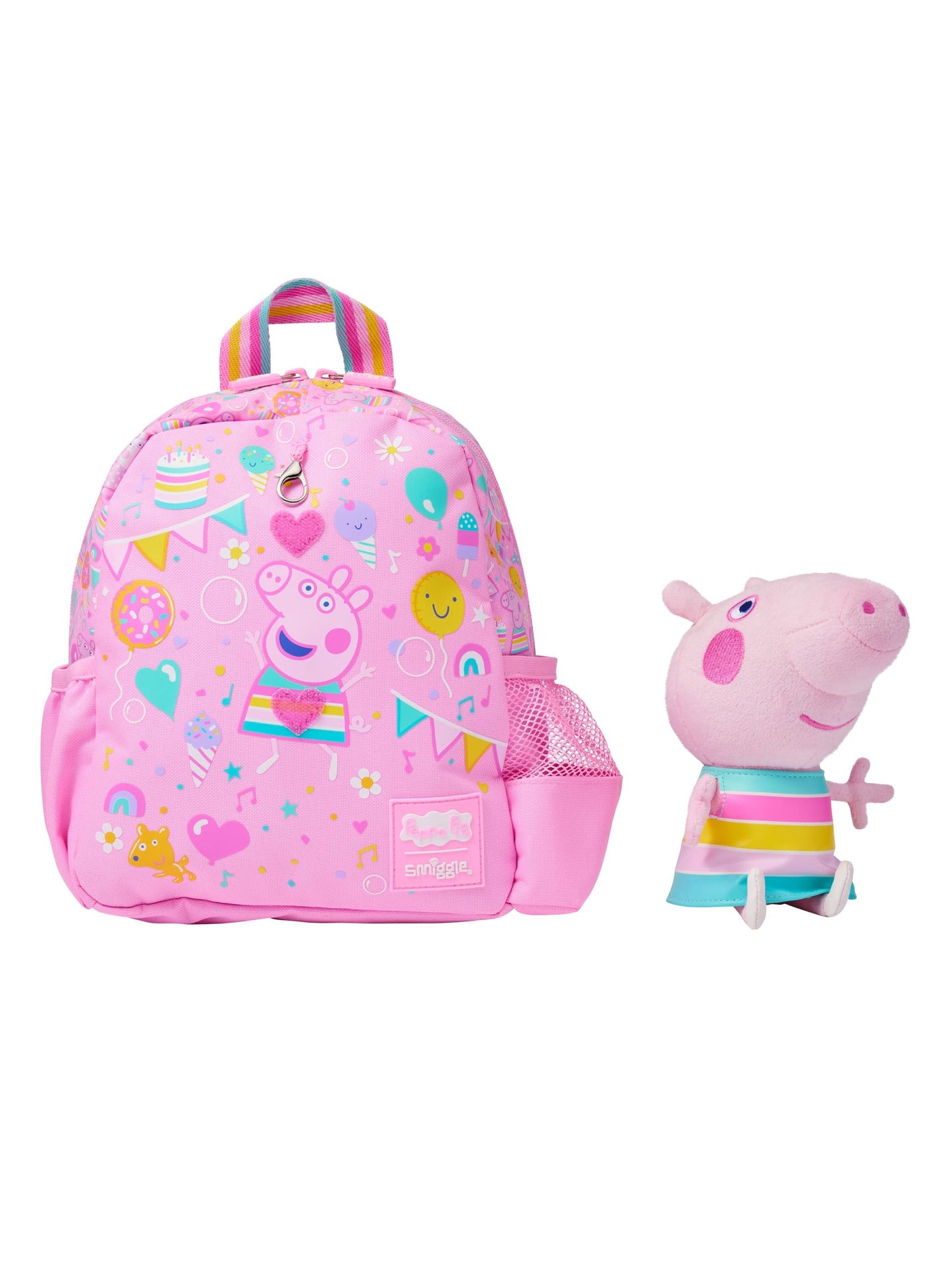 Smiggle Peppa Pig Teeny Tiny Backpack With Detachable Plush Toy
