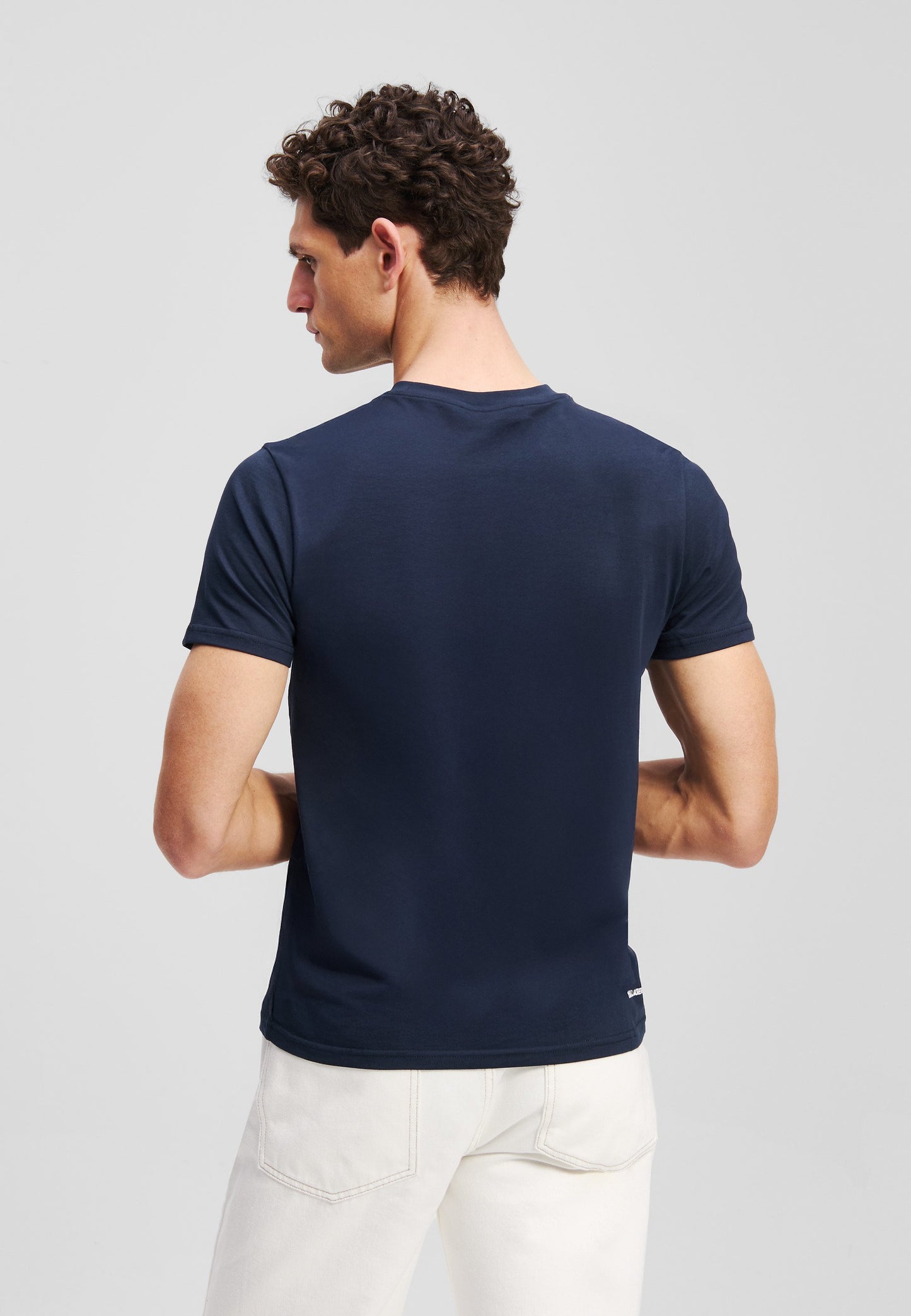 KARL LAGREFELD IKON T-SHIRT NAVY fit bigger