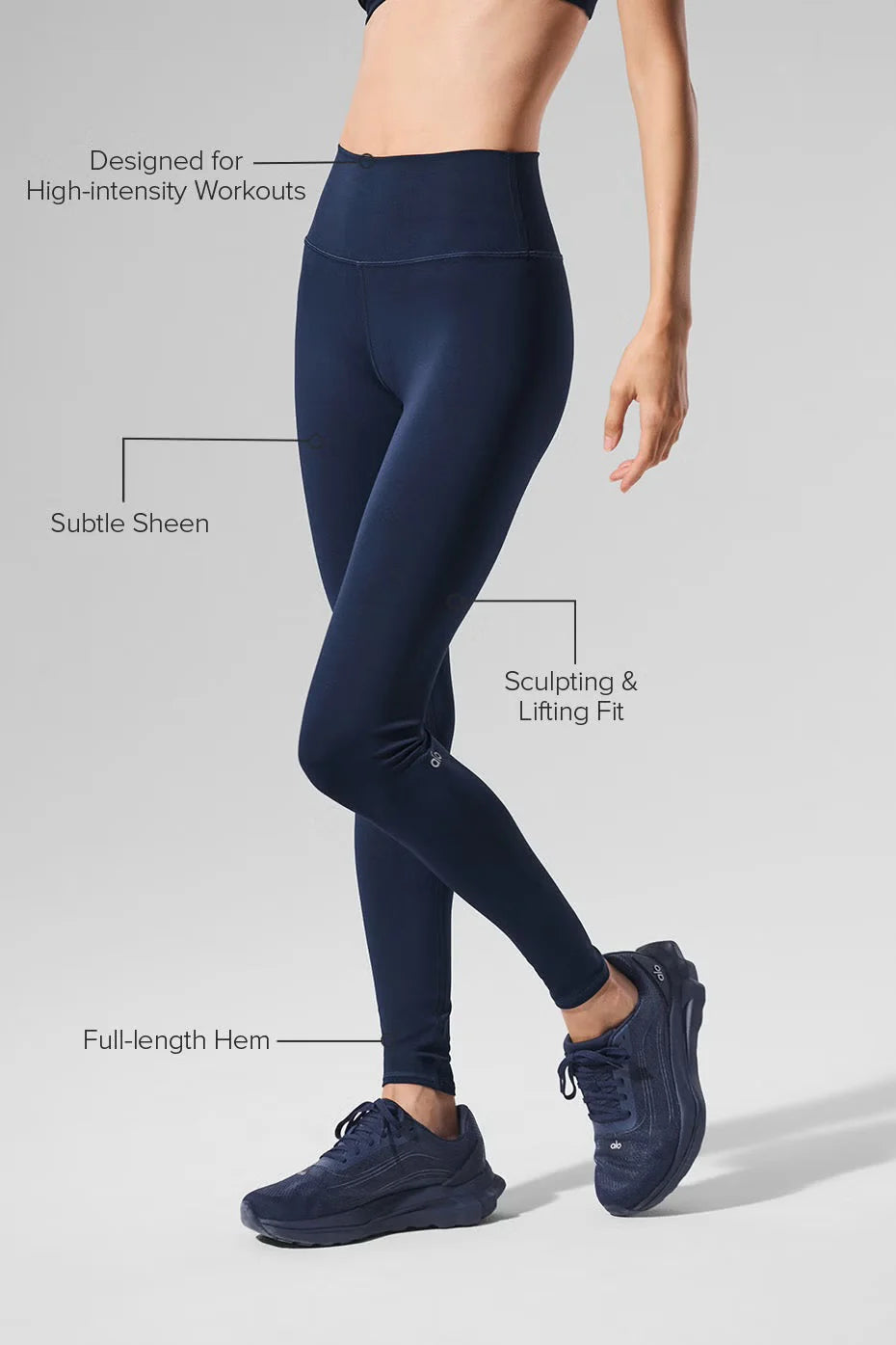 Alo HIGH-WAIST AIRLIFT LEGGING NAVY