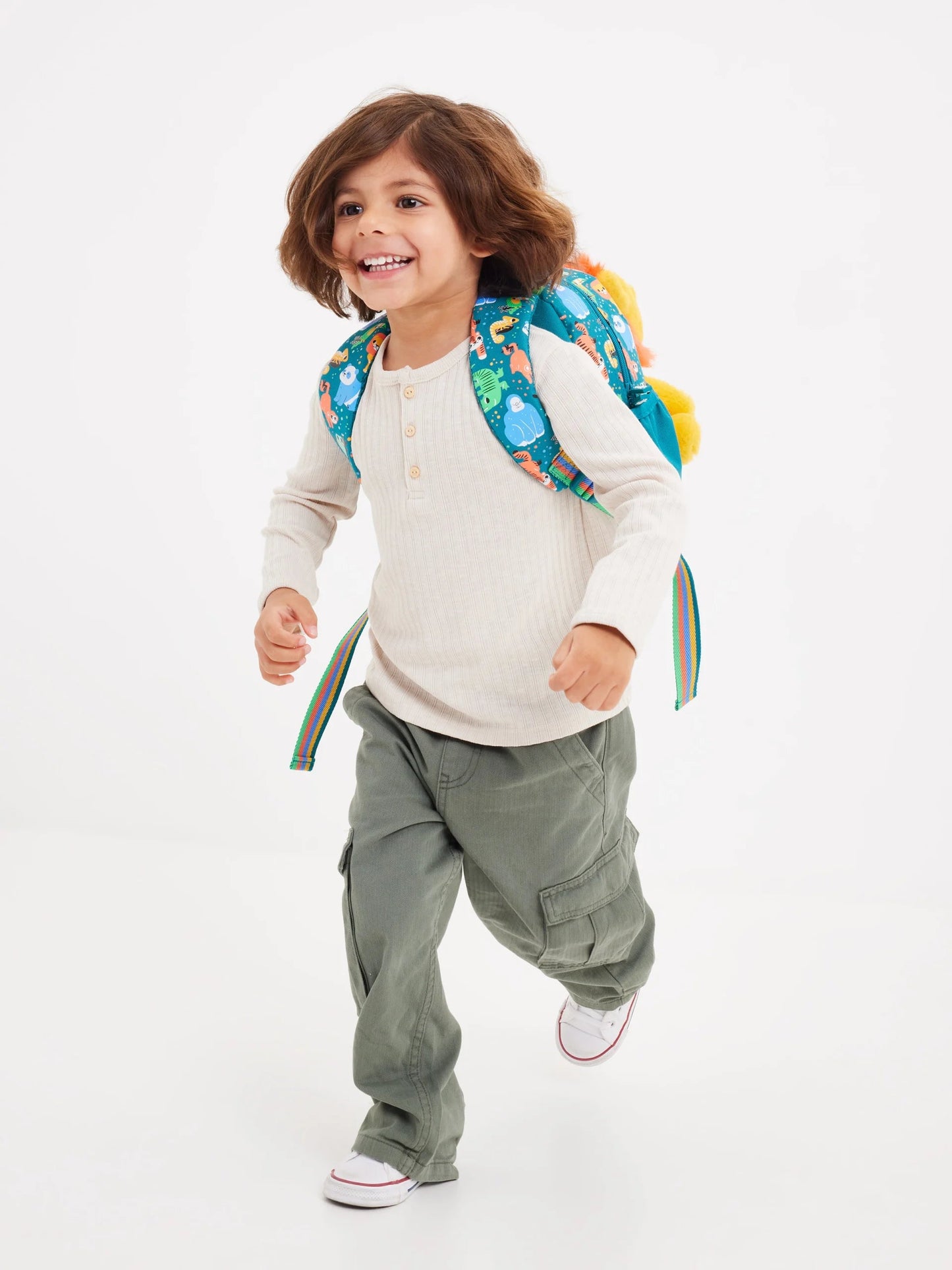 Smiggle Green Big Dreams Teeny Tiny Backpack With Detachable Plush Toy