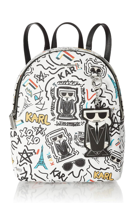 KARL LAGERFELD MINI BACKPACK WHITE