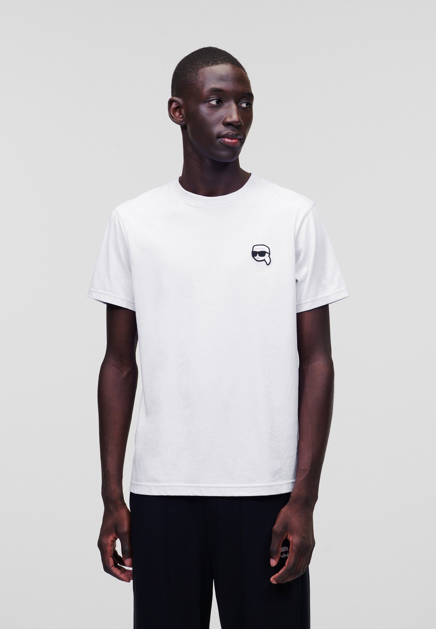 KARL LAGREFELD IKON T-SHIRT WHITE fit bigger