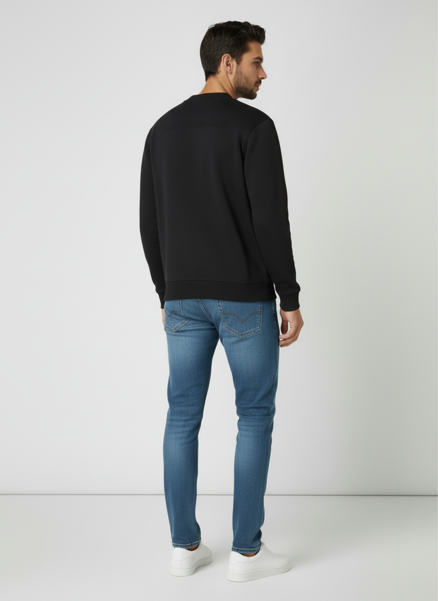 CALVIN KILEIN SWEATSHIRT ROUND FLEECE SLIM FIT
