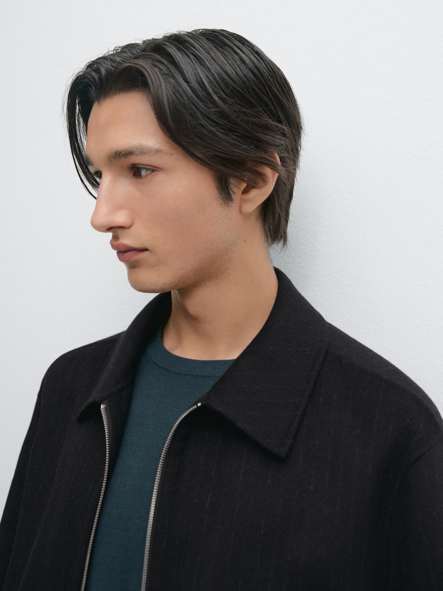 Massimo dutti PINSTRIPE DOUBLE WOOL BLEND JACKET