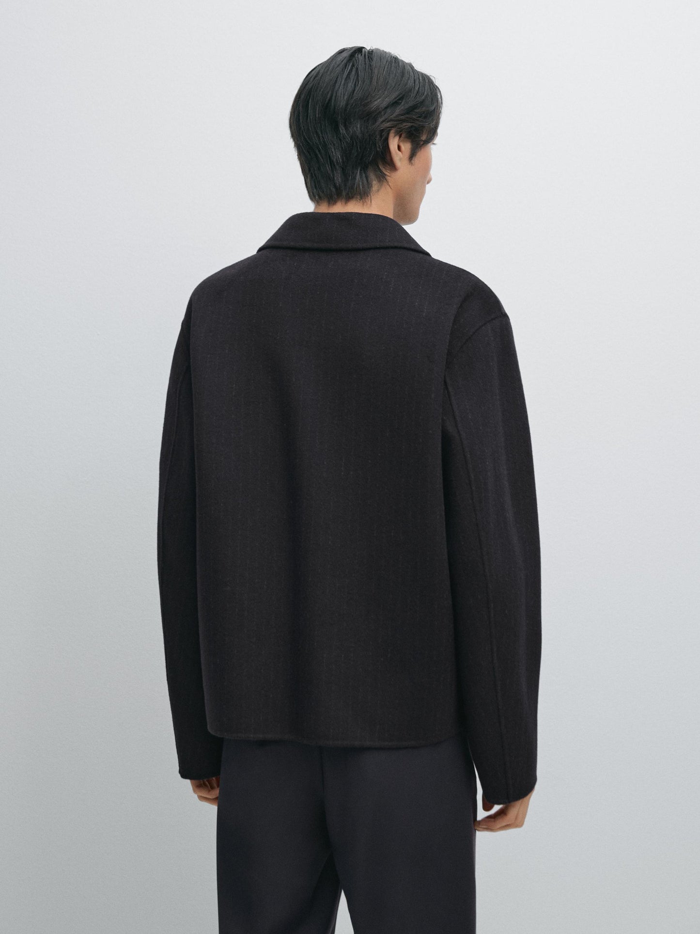 Massimo dutti PINSTRIPE DOUBLE WOOL BLEND JACKET