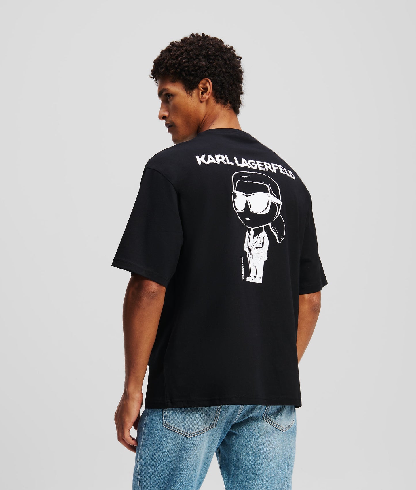 KARL LAGERFELD Big Ikon T-Shirt BLACK Oversized