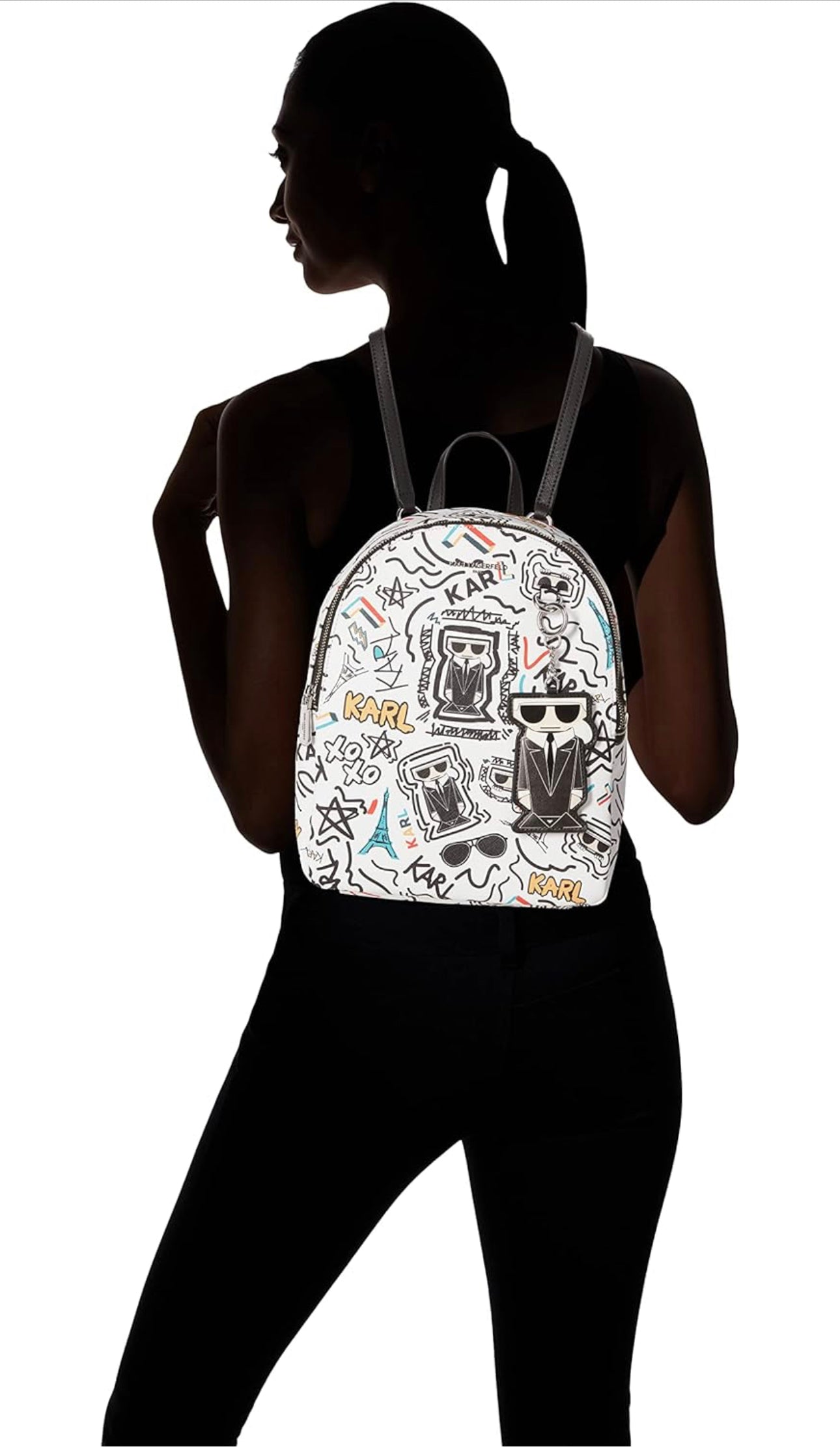 KARL LAGERFELD MINI BACKPACK WHITE