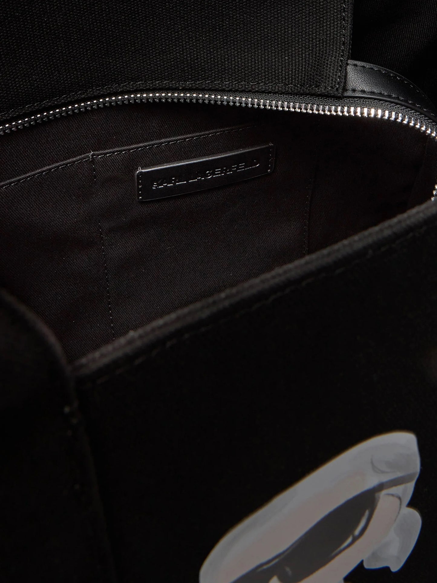 KARL LAGERFELD IKON AQUARELLE CANVAS TOTE BAG