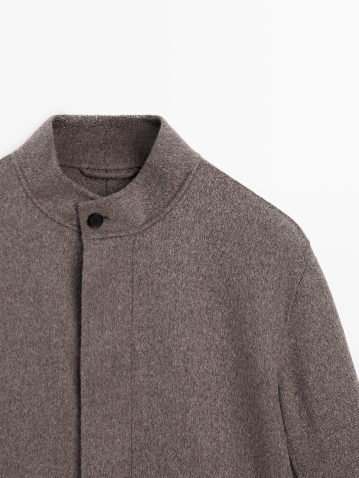 Massimo dutti DOUBLE WOOL BLEND JACKET mink