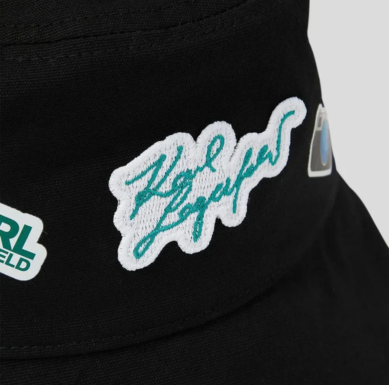KARL LAGERFELD UNISEX Black Bucket Hat