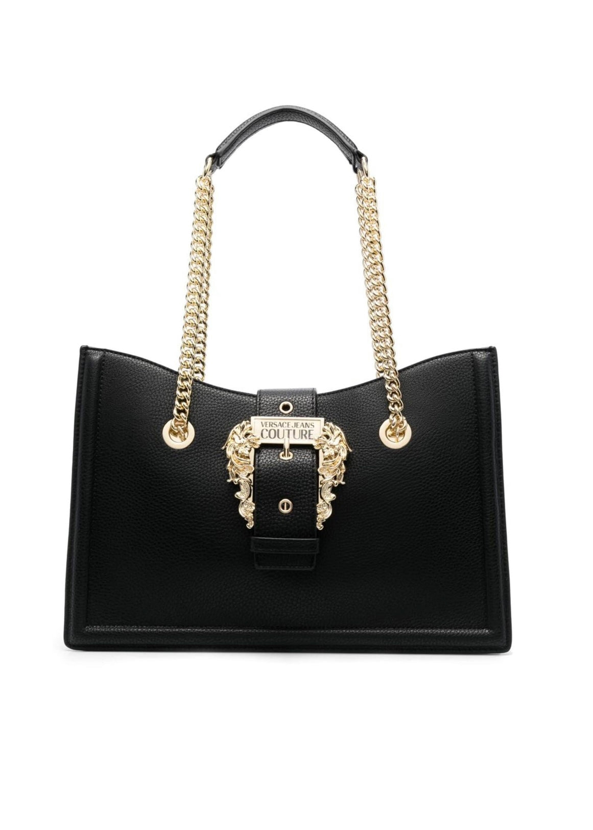 Versace jeans couture Black pin-Buckle tote bag