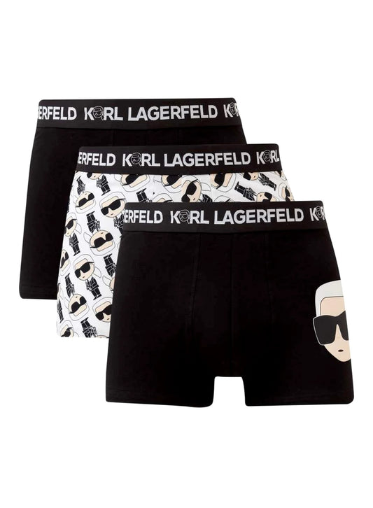 KARL LAGERFELD Ikonik 2 Trunks in Jersey, Set of 3