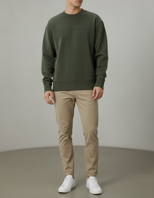 CALVIN KILEIN SWEATSHIRT ROUND FLEECE SLIM FIT