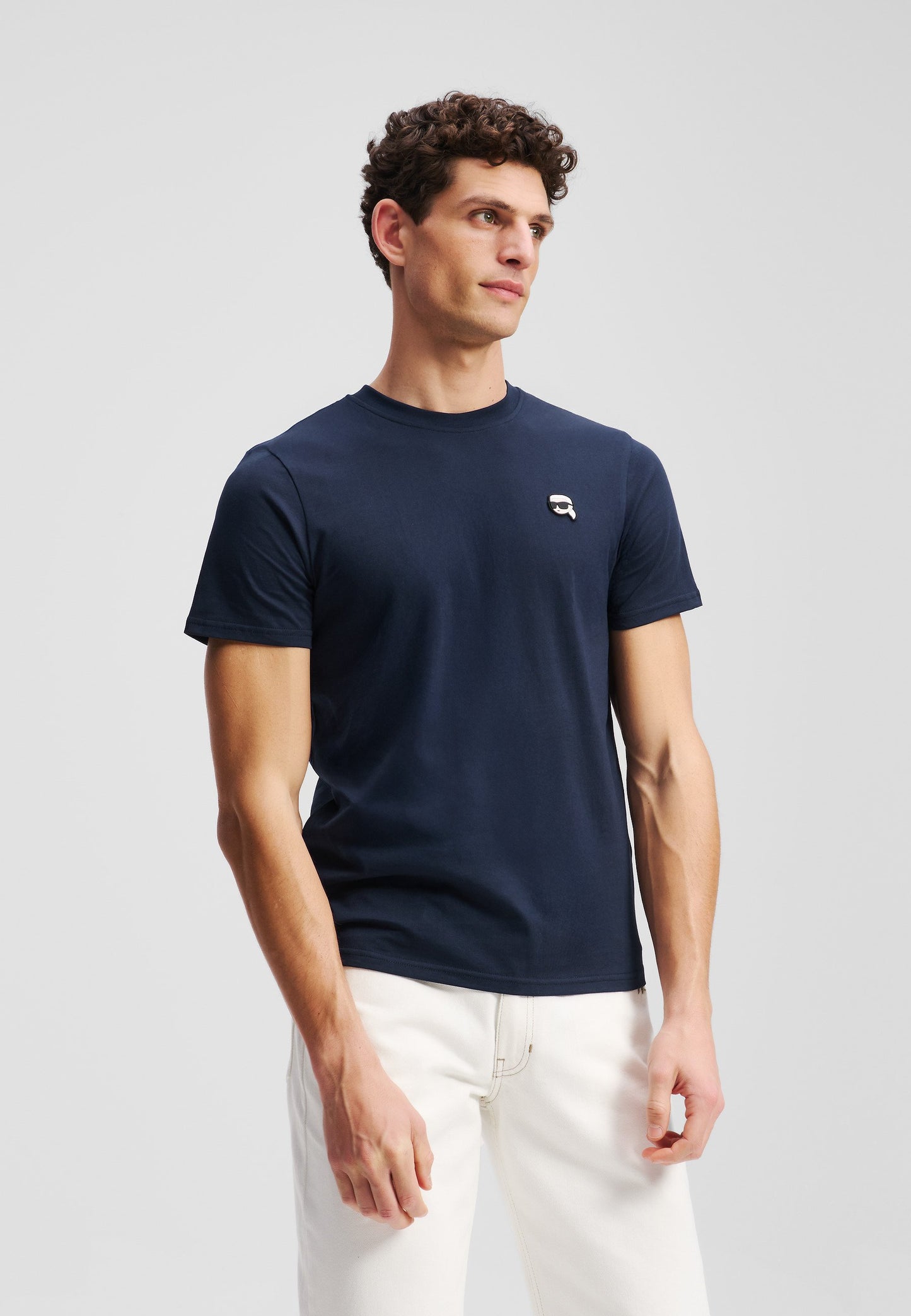 KARL LAGREFELD IKON T-SHIRT NAVY fit bigger