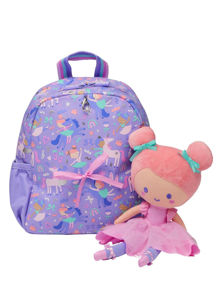 Smiggle teeny tiny backpack come with ballerina plush
