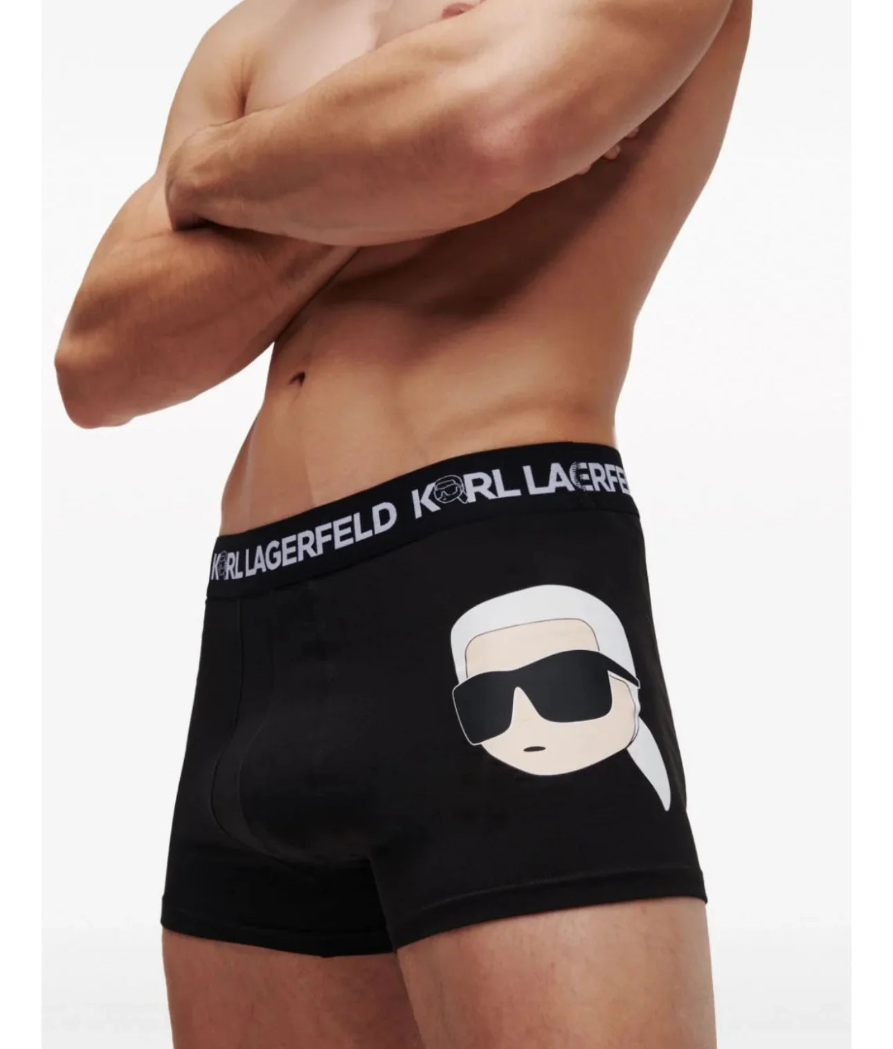 KARL LAGERFELD Ikonik 2 Trunks in Jersey, Set of 3