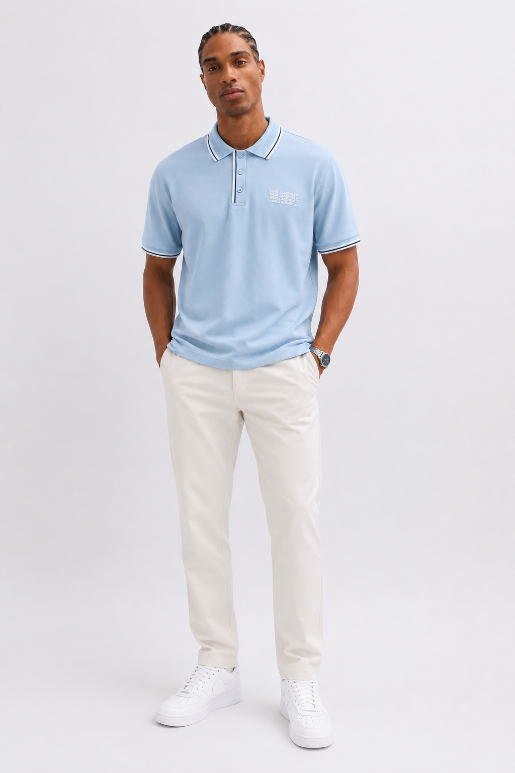 Karl Lagerfeld polo shirt baby blue