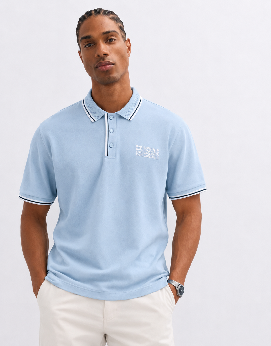 Karl Lagerfeld polo shirt baby blue