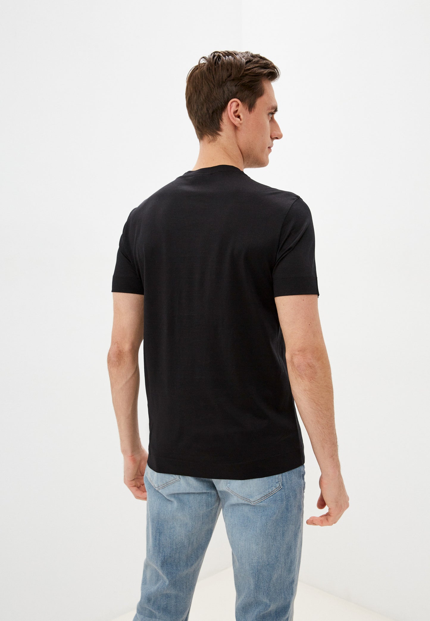 EMPORIO ARMANI Ogo-Bear Crewneck T-Shirt - Black SLIM FIT