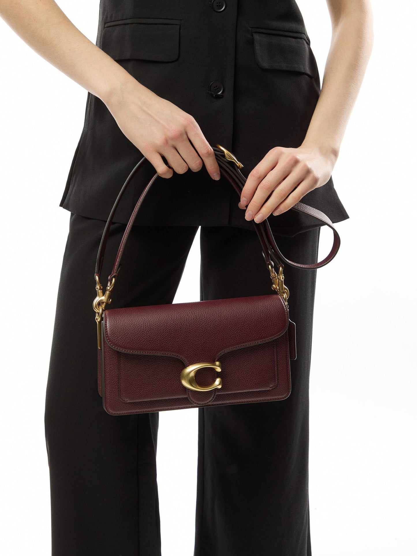 COACH Tabby 26 Leather Shoulder Bag Merlot