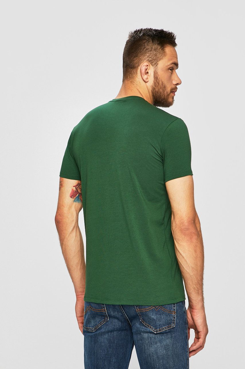 LACOSTE basic tshirt dark green slim fit