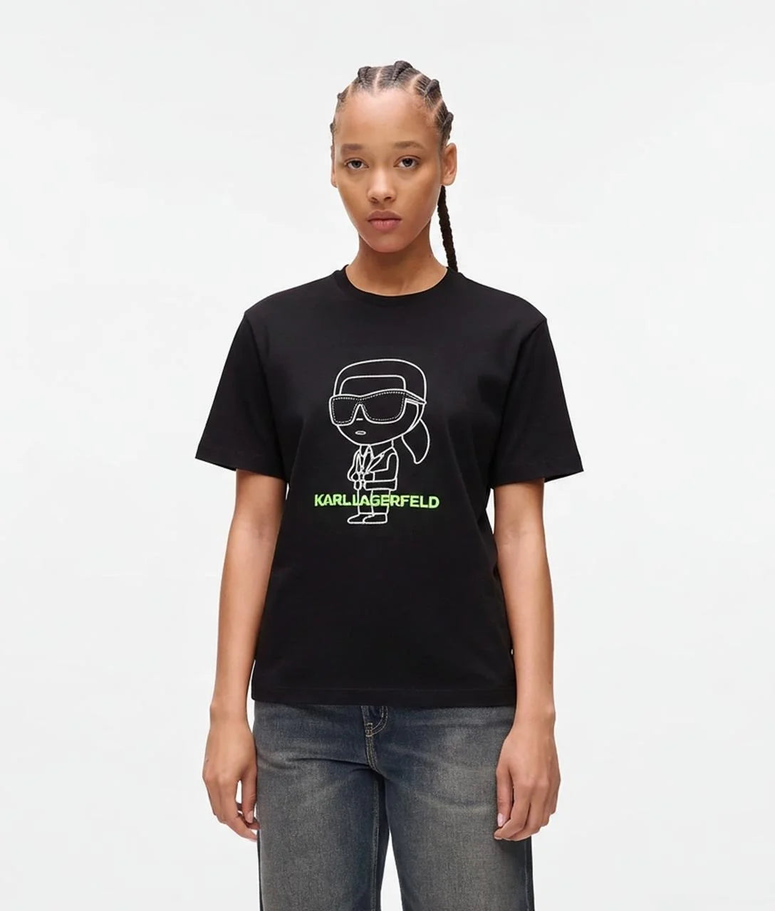KARL LAGERFELD MDL BG LOGO BLK TSHIRT Fit Smaller UniSex