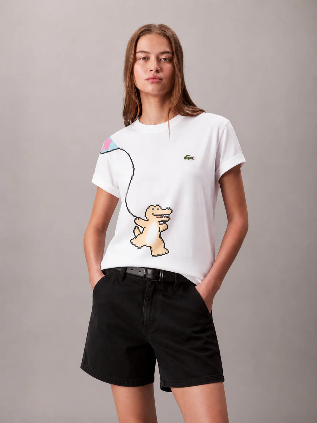 LACOTSE TSHIRT UNISEX LEGO WHITE FIT SMALLER
