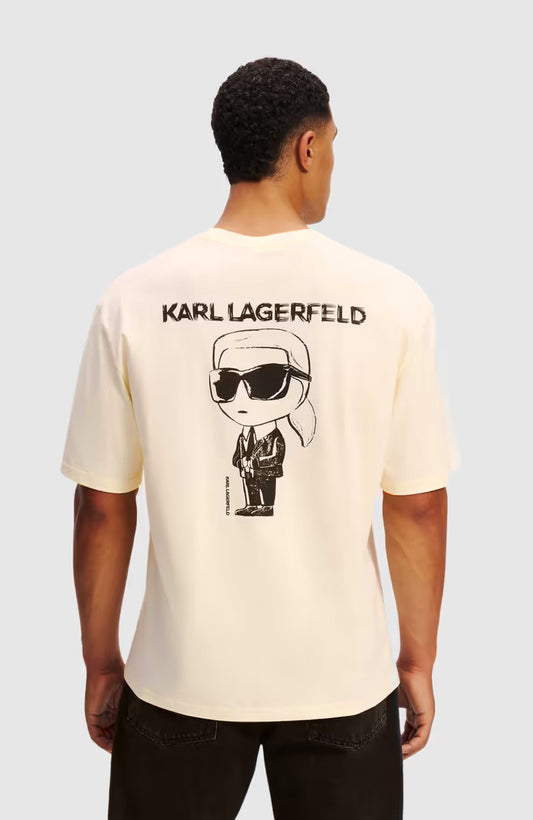 KARL LAGERFELD Big Ikon T-Shirt CANNOLI CREAM Oversized